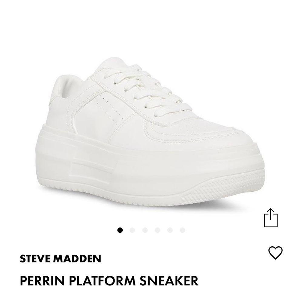 Steve Madden, White Perrin Platform Sneakers